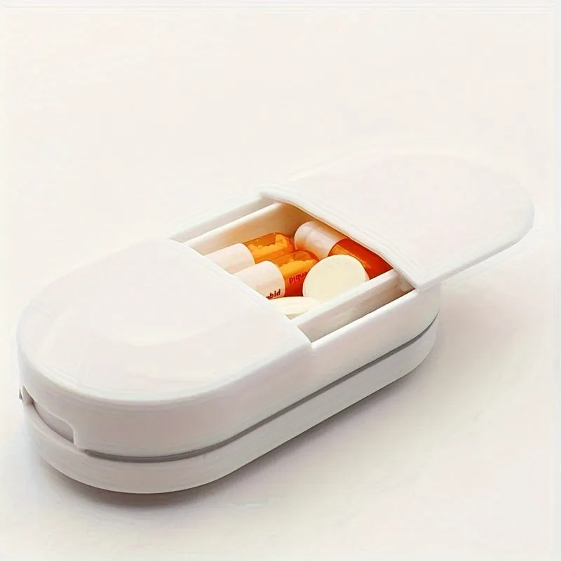 Portable tablet splitter and medicine box for travel and emergencies