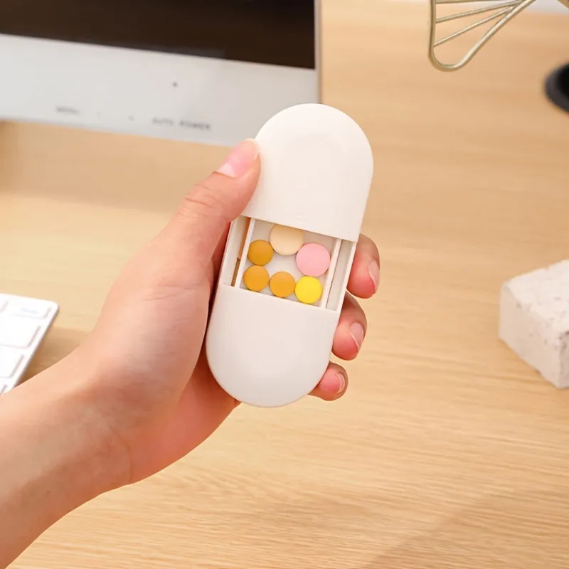 Portable tablet splitter and medicine box for travel and emergencies