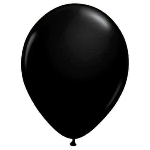 Qualatex - 5" Onyx Black Latex Balloons (100ct)