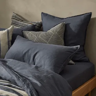 Ravello Linen Euro Pillowcase Pair Denim