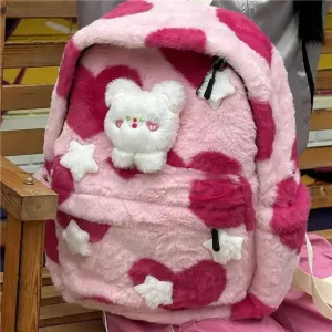 Sohiwoo Kawaii Colorful Cartoon Printed School Women Backpack Y2k Korean Style Travel Girls Backpack Cute Mini Square Women School Bag