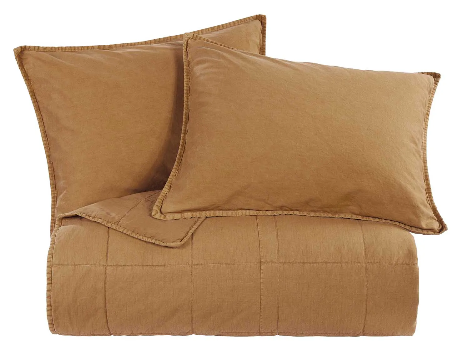 Stonewashed Cotton Canvas Coverlet