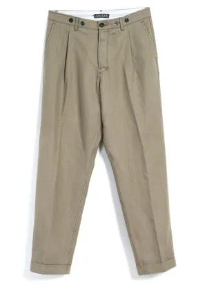 SUNE | Pleated Wide Cut Trousers | Bay Leaf