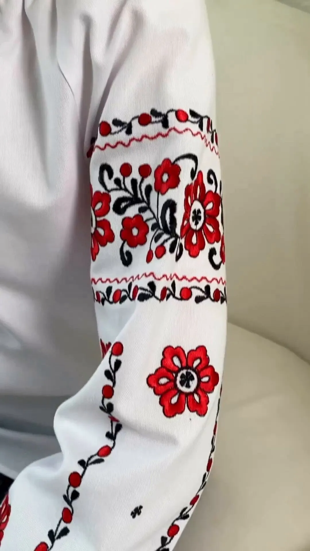 Ukrainian women's blouse with machine and hand embroidery - Panyanka
