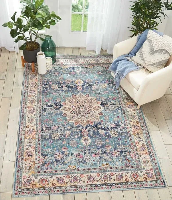 Vintage Kashan VKA01 Blue Rug