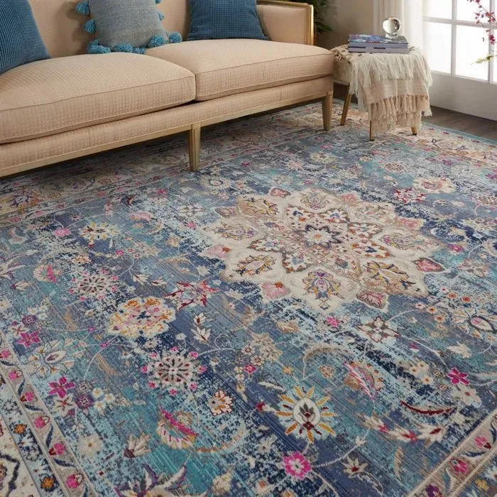 Vintage Kashan VKA01 Blue Rug