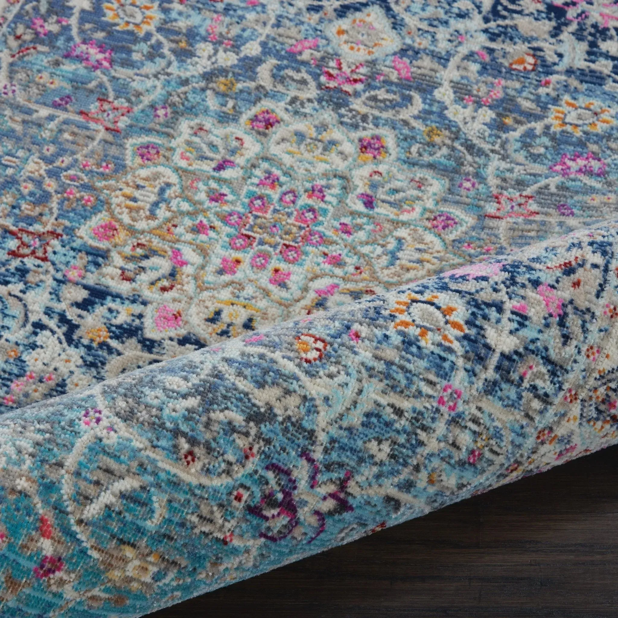 Vintage Kashan VKA01 Blue Rug