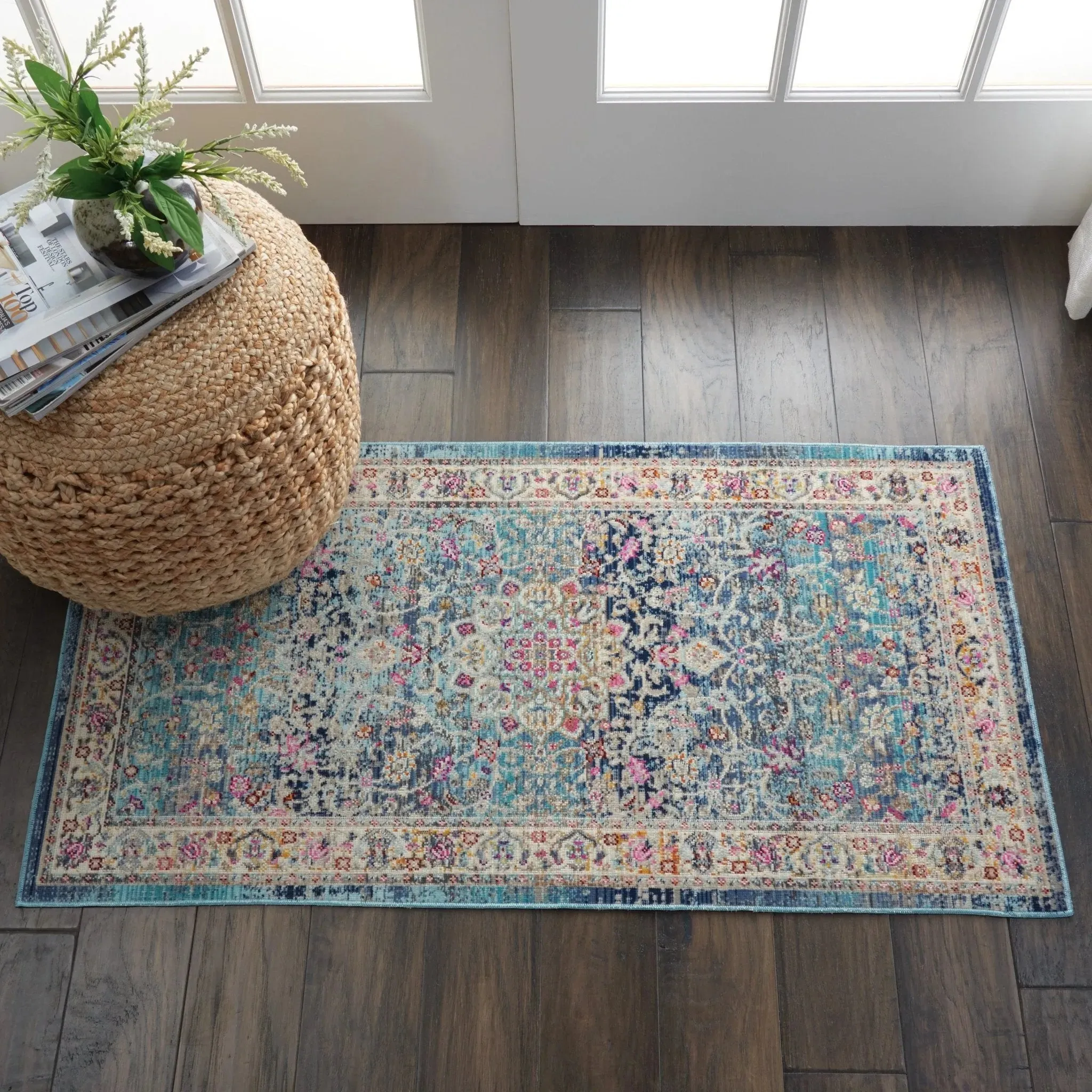Vintage Kashan VKA01 Blue Rug