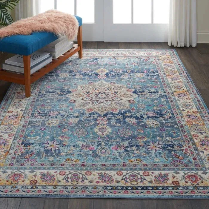 Vintage Kashan VKA01 Blue Rug