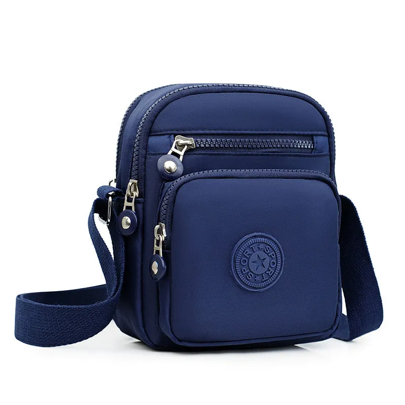 Women's Bag New Shoulder Flower Cloth Bag Middle-Aged and Elderly Fashion Casual Messenger Bag Shopping Small Backpack Foreign Trade Factory Wholesale