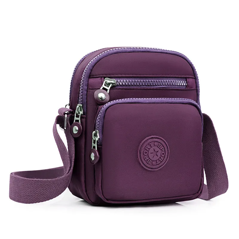 Women's Bag New Shoulder Flower Cloth Bag Middle-Aged and Elderly Fashion Casual Messenger Bag Shopping Small Backpack Foreign Trade Factory Wholesale
