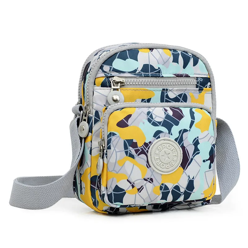 Women's Bag New Shoulder Flower Cloth Bag Middle-Aged and Elderly Fashion Casual Messenger Bag Shopping Small Backpack Foreign Trade Factory Wholesale