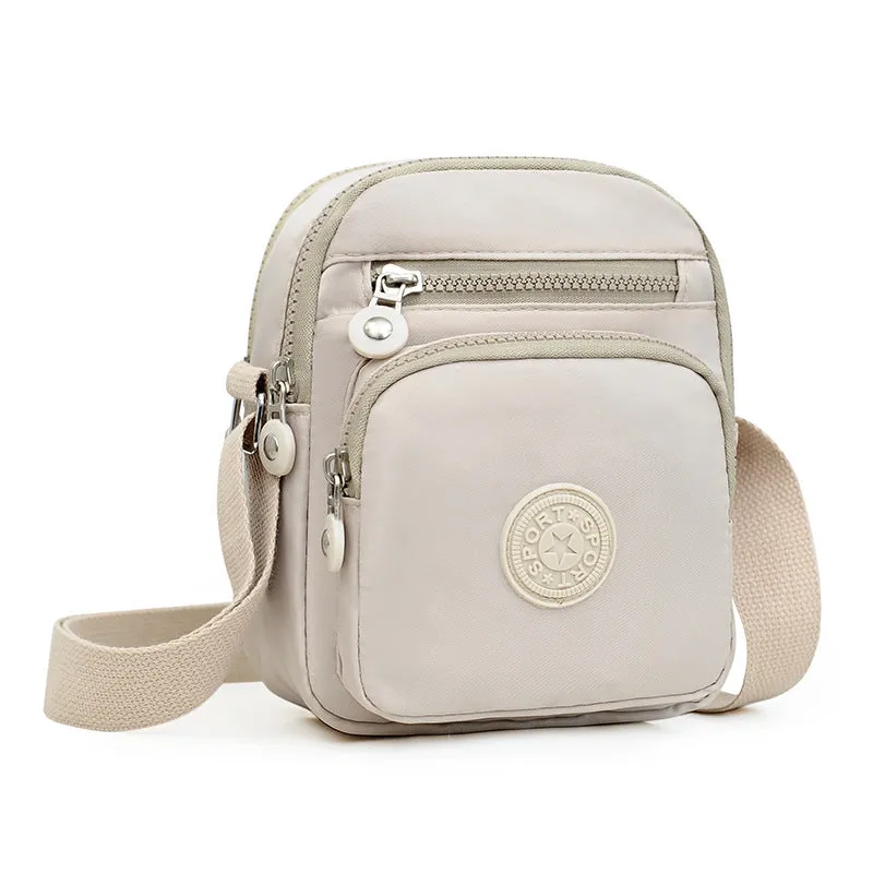 Women's Bag New Shoulder Flower Cloth Bag Middle-Aged and Elderly Fashion Casual Messenger Bag Shopping Small Backpack Foreign Trade Factory Wholesale