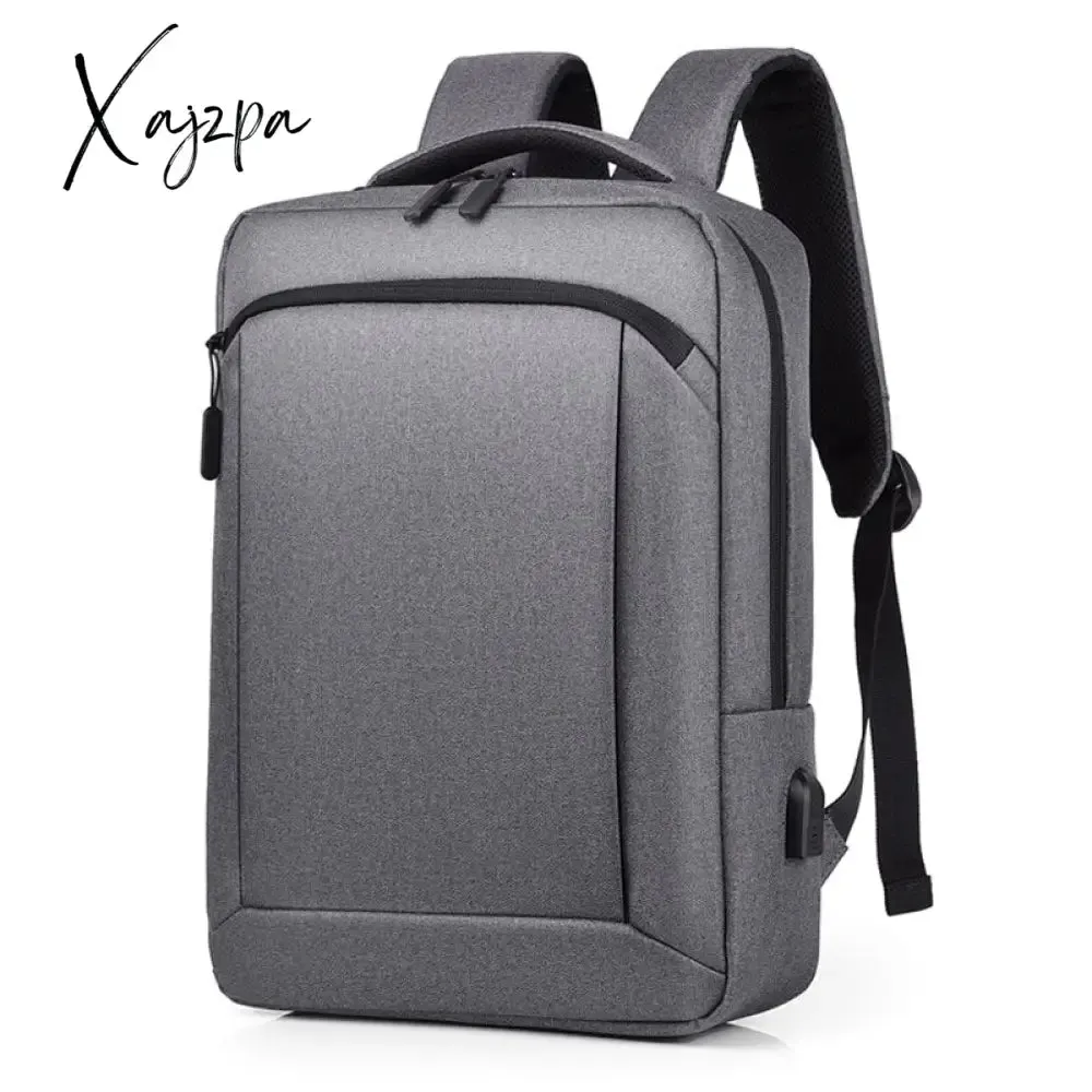 Xajzpa - Anti Theft Oxford Backpacks High Quality Men 14 inch Laptop Backpacks For School Travel OL Business Bag Male Casual USB Charging