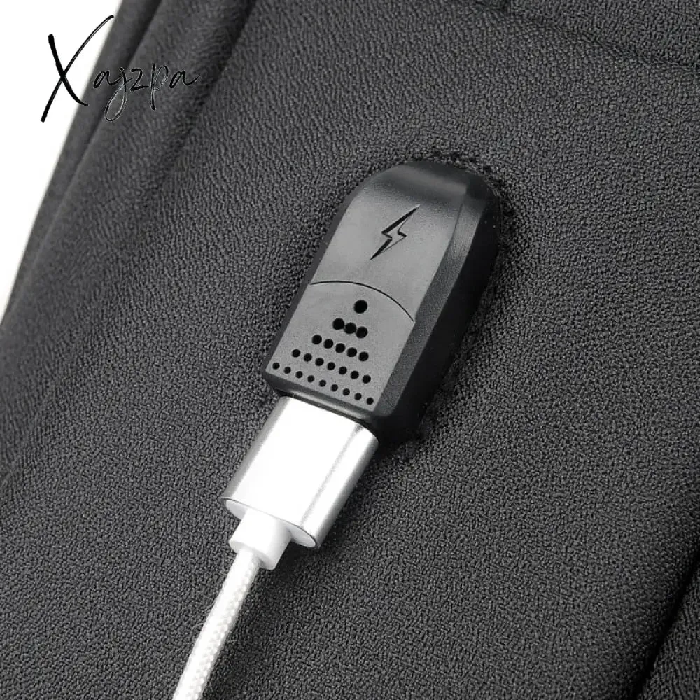 Xajzpa - Anti Theft Oxford Backpacks High Quality Men 14 inch Laptop Backpacks For School Travel OL Business Bag Male Casual USB Charging