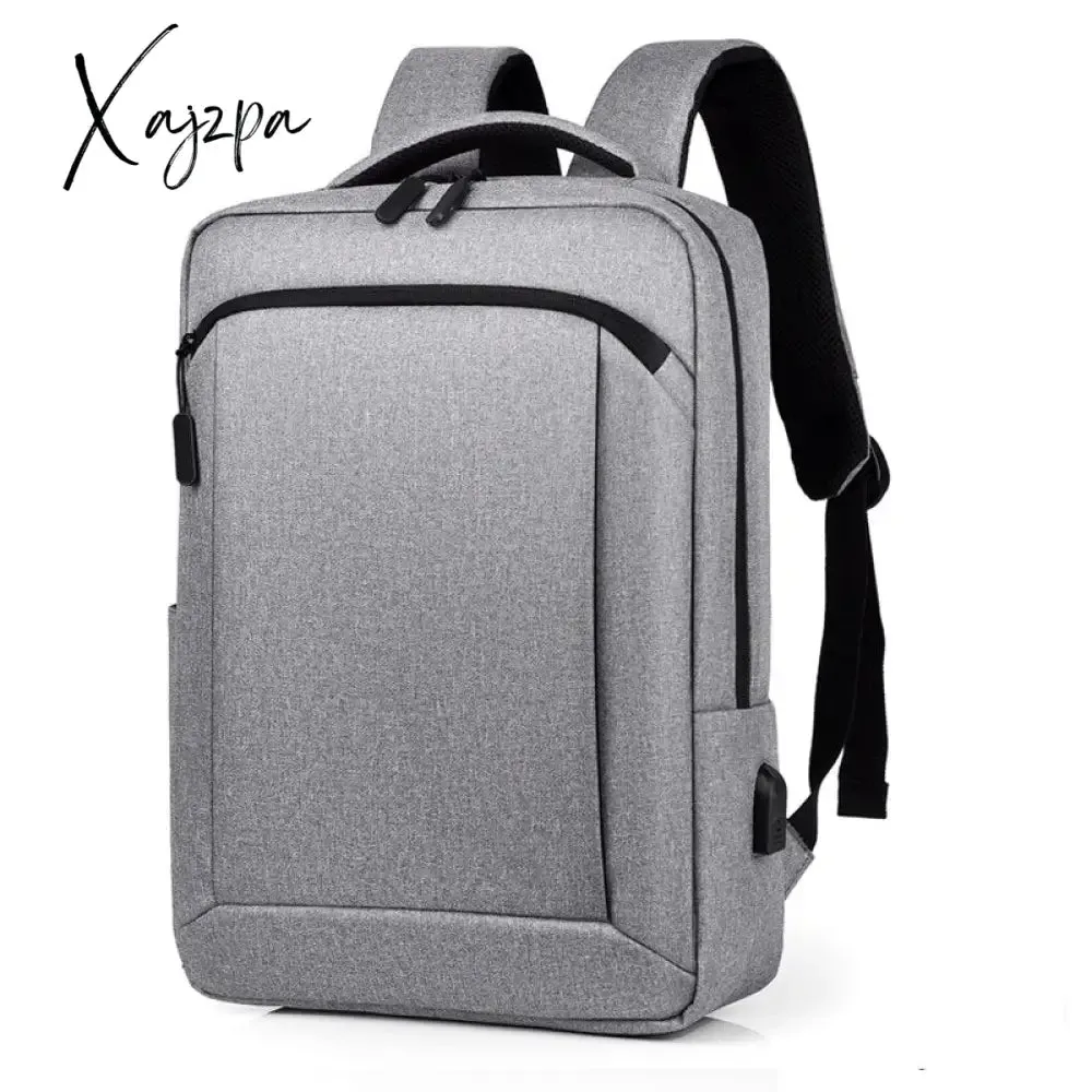 Xajzpa - Anti Theft Oxford Backpacks High Quality Men 14 inch Laptop Backpacks For School Travel OL Business Bag Male Casual USB Charging